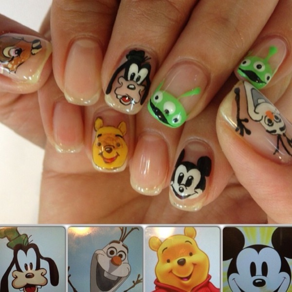Disney Channel World Popular Animal Actor Nails Design