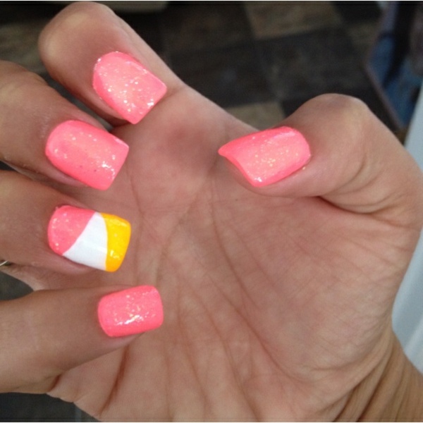 Party Nails Design Nails Style Peach Color