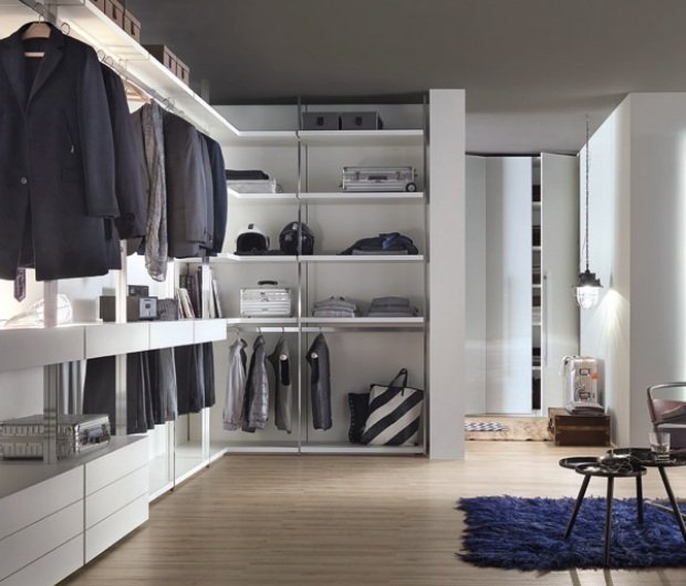 vit garderob idéer rymlig lägenhet design