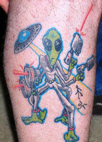 Σκοποβολή Alien Tattoo Design