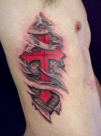 Christian 3 D Cross Tattoo -mallit