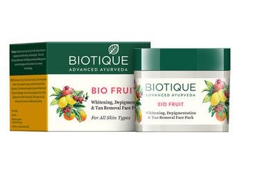 Biotique Bio Fruit Whitening & amp; Πακέτο προσώπου αποχρωματισμού