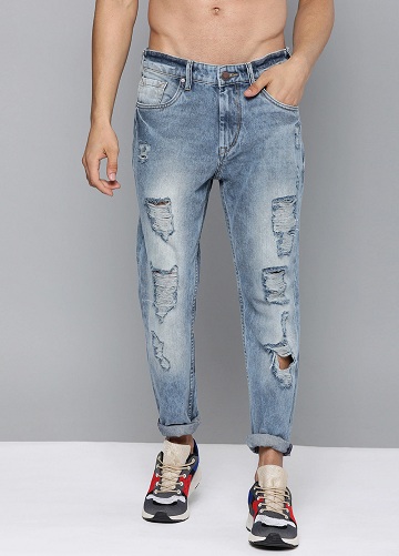 Low Rise Ripped Jeans