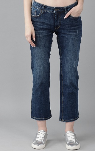 Cropped Low Rise Flare Jeans