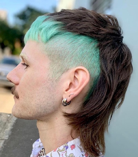 Epäsymmetrinen Mullet Punk Haircut