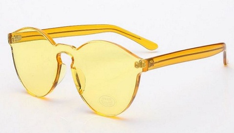 Διαφανές φακό κίτρινο γυαλί ηλίου