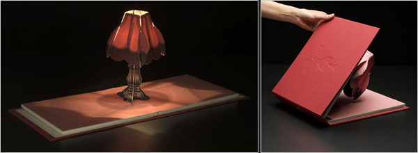 Bordslampa design pop up bok Takeshi Ishiguro
