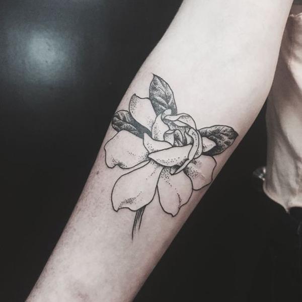 Χαριτωμένος σχεδιασμός τατουάζ Gardenia