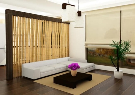 Bambu sekretess skärm-vardagsrum divider-eco design möbler