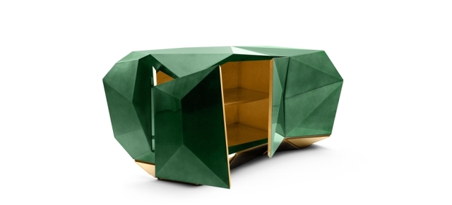 Lyxig möbelserie Boca do Lobo - Smaragdgröna fasetter