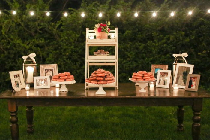 Bröllopsfoton vid bordet ordnar idéer romantisk dekoration