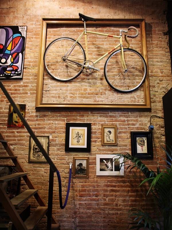 Retro cykelväggdekoridéer kreativ väggdesign