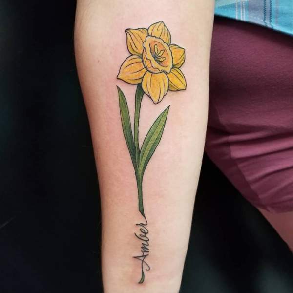 Κίτρινο τατουάζ νάρκισσους
