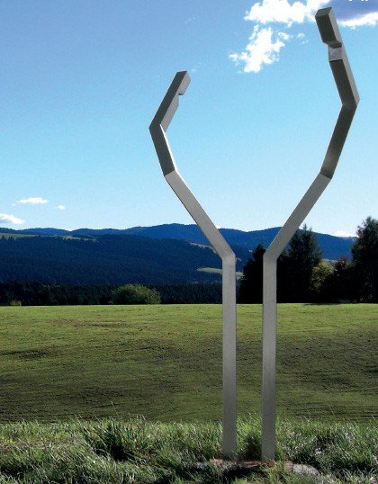 modern trädgårdsdusch rostfritt stål minimalistiskt industriellt utseende Ceadesign