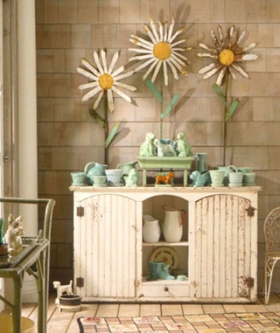 10 idéer för inredning av trädgårdsterrass blommotiv