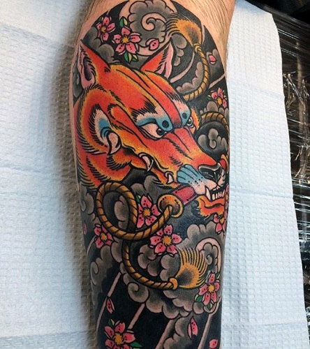 Ιαπωνικό σχέδιο τατουάζ Fox