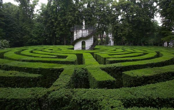 Mazes och labyrinter världsberömda villa pisani italien häck labyrint