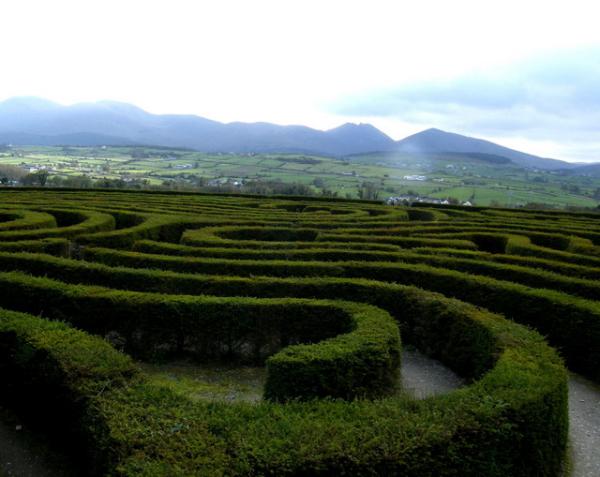 Labyrinter och labyrinter ideg häckar ireland fred labyrint