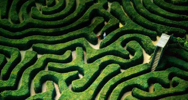Labyrinter och labyrinter trädgårdskonst över hela världen Europa
