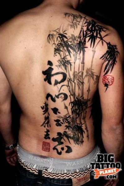 Ιαπωνικό σχέδιο τατουάζ Kanji για άνδρες