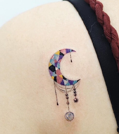 Τατουάζ Moon Charm