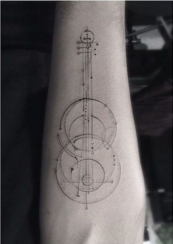 Μουσικά σχέδια τατουάζ