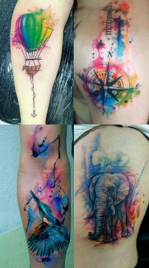Πολύχρωμα σχέδια τατουάζ