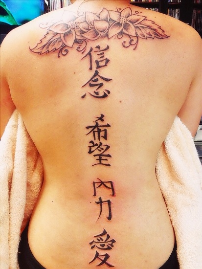 Γραμματοσειρές Kanji Tattoo