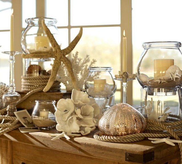 maritim-dekoration-rep-skal-ljus-glas-vaser