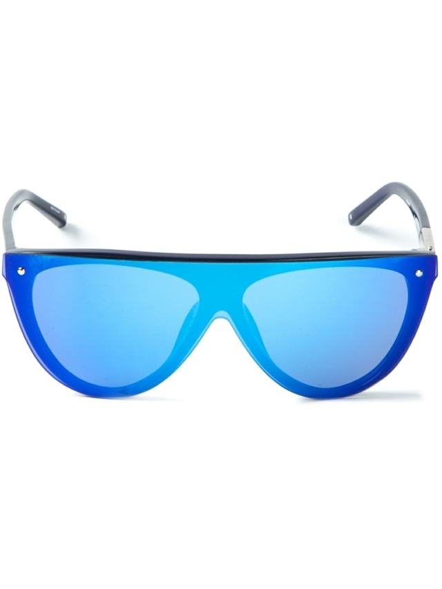 Designer-solglasögon-grafisk-form-rak-i-vattenblå