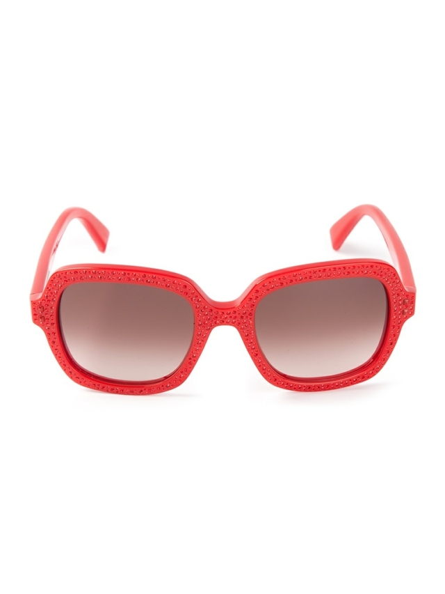 Designer solglasögon-märke glasögon-röd ram