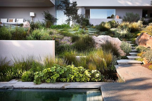 Trädgårdsdesign-trädgårdsplanering-minimalistisk-hus-arkitektur-damm