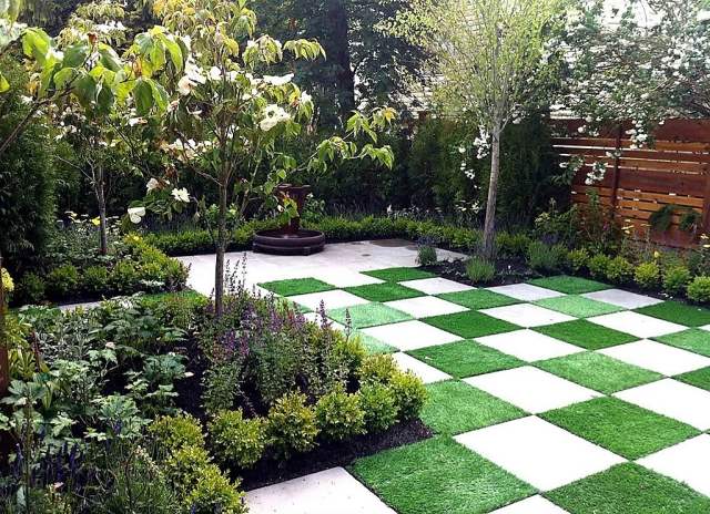 Trädgård-idéer-sängar-växt-arrangemang-gradering-av-växt-höjd