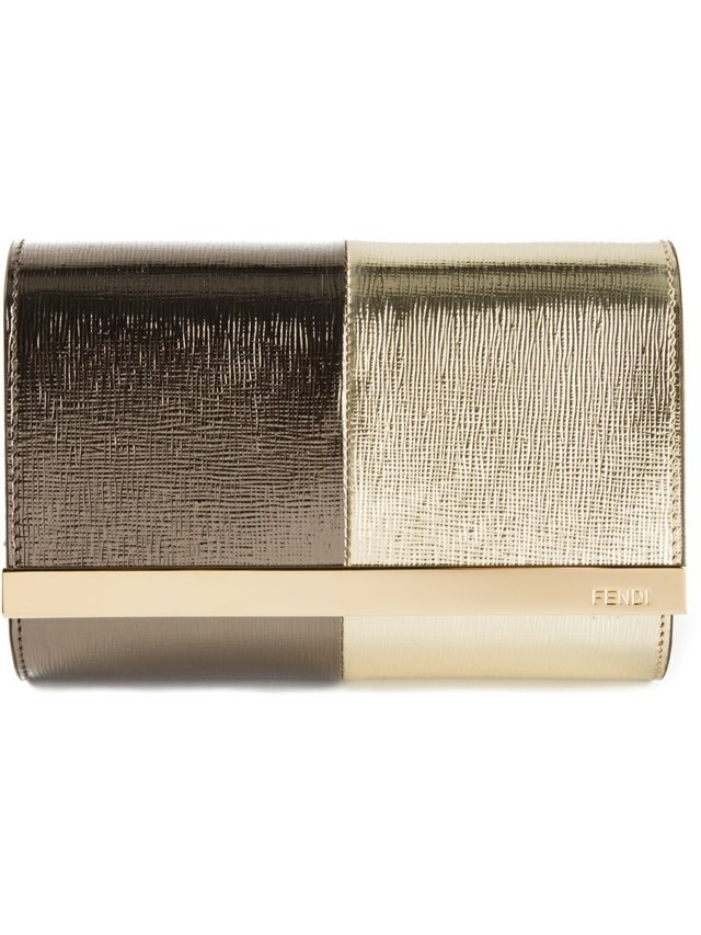 tvåfärgat silver läder clutch väska designer märke