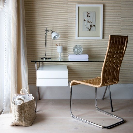 Living ideas hemmakontor beige modern cantilever stol
