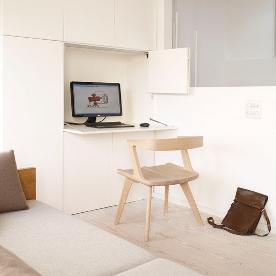 Levande idéer Hemkontoret vet hur man inreder små rum på ett modernt, minimalistiskt sätt