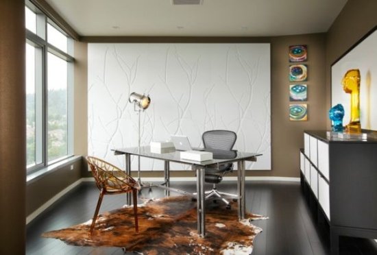 Levande idéer Hemmakontor-vit beige-brun grå-modern design