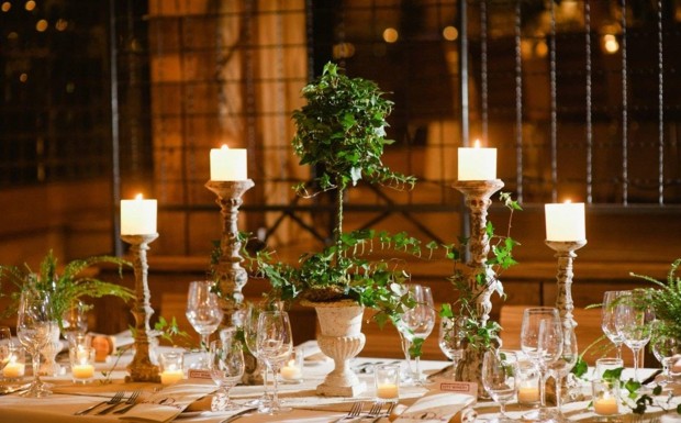 Lande borddeco rustika vindljus ivy