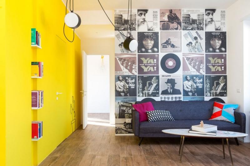 Idéer-vardagsrum-gul-vägg-modern-design