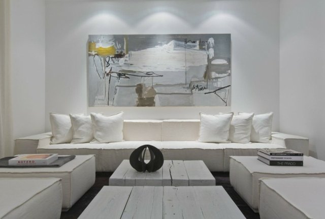 Träbord vita möbler bild lantlig stil vardagsrum