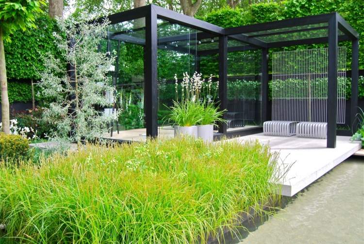 idéer-trädgård design-modern-terrass design-inspiration-pergola-deco idé