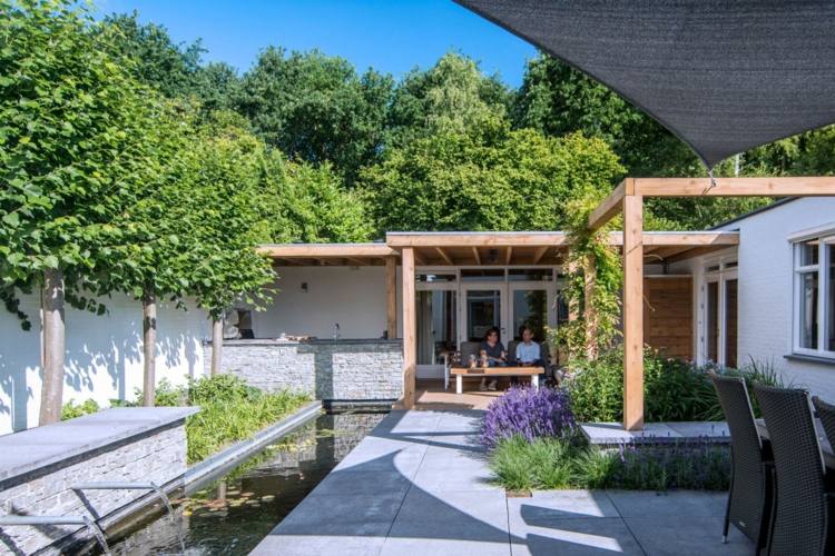 idéer-trädgårdsdesign-modern-exteriör-inredning-plantering-tak-klättring växter