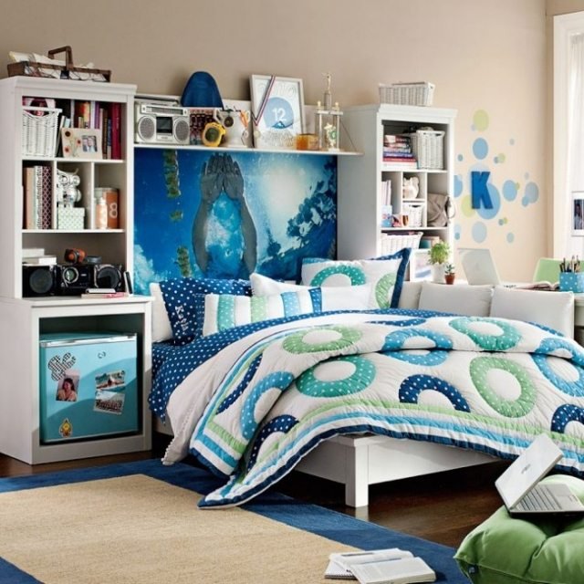vägg-färg-beige-neutral-ungdoms-rum-för-tjejer-maritimt