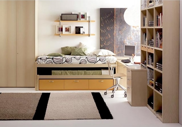 modern-tonåring-möbler-idéer-enkel-design-säng-lagringsutrymme