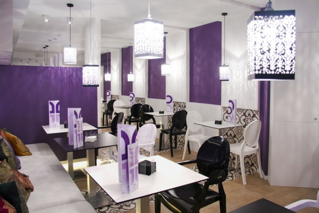Toppcaféer Spanien Antarados lila färg