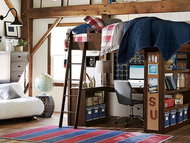 Möbler-ungdoms-rum-inredning-idéer-för-pojkar-rum-loft-säng-skrivbord