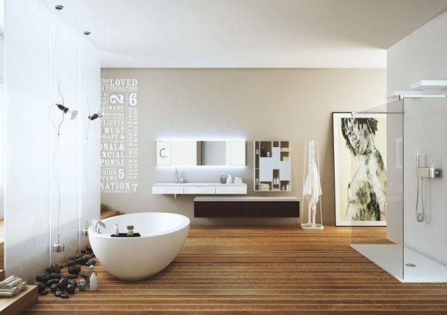 Inredningstips-badrum-i-trend-golvbrädor i trä-golv-vägg-spegel-rektangulärt-ljus