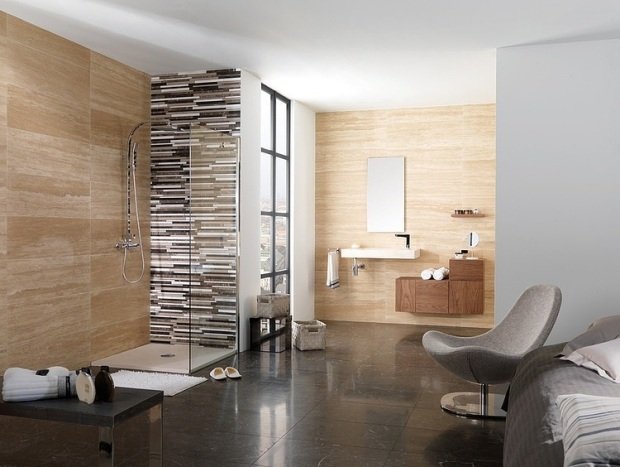 sandsten-kakel-optik-relax-fåtölj-idéer-design-för-badrum