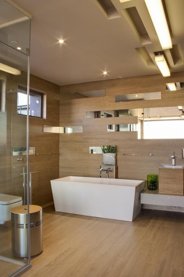 modern-badrum-design-geometrisk-tak-lampor-badkar-keramik