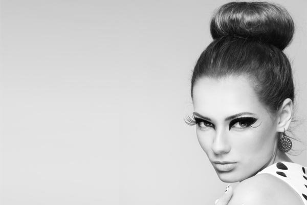updos bulle examen boll damer outfit konstgjorda ögonfransar